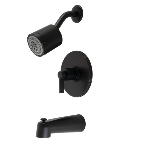 Kingston Brass KB6690NDL Tub and Shower Faucet, Matte Black KB6690NDL